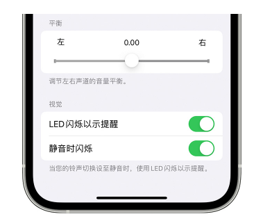 定远苹果14维修分享iPhone14静音时如何设置LED闪烁提示 