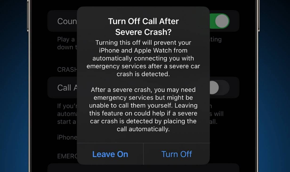 定远苹果14维修分享 iPhone 14 和 Apple Watch 上关闭崩溃检测 
