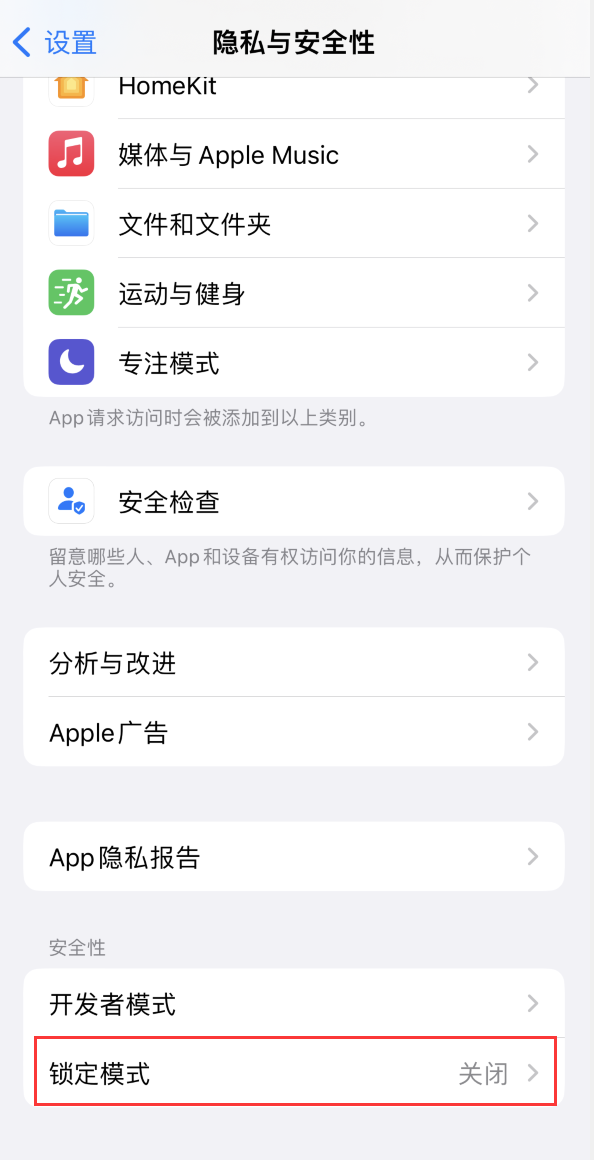 定远苹果手机维修分享iOS 16 “锁定模式”是什么 