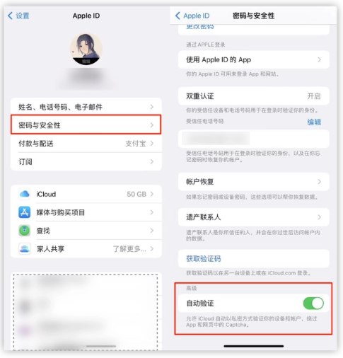 定远苹果手机维修分享iOS 16 自动验证功能开启方法 