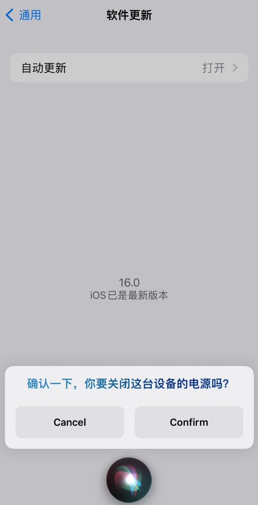 定远苹果手机维修分享iOS 16 新功能：呼叫 Siri 即可让 iPhone 关机 